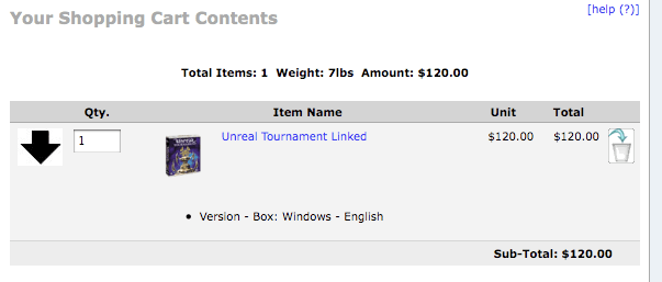 Zen Cart Shopping Cart Page with my fix