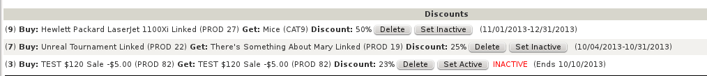 Zen Cart Better Together Admin - set linkage inactive 