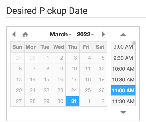 Zen Cart Checkout Calendars