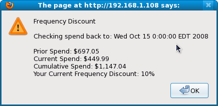 Zen Cart Frequency Discount Explanation