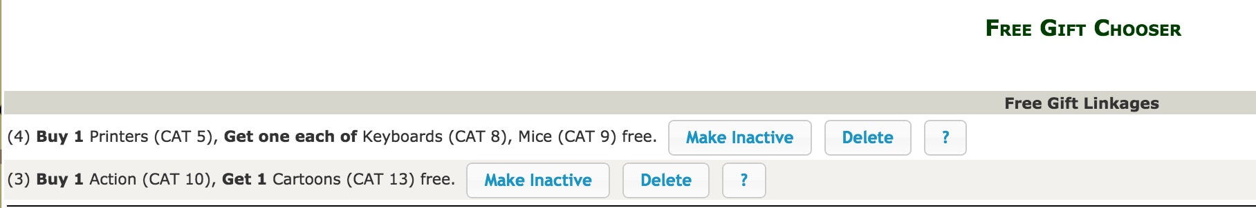 Zen Cart Discount Chooser Admin Panel