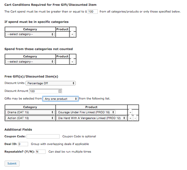 Zen Cart Discount Spender Admin Panel