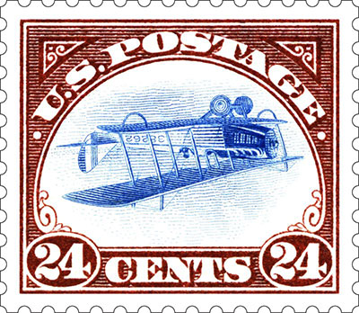 Upside down postage