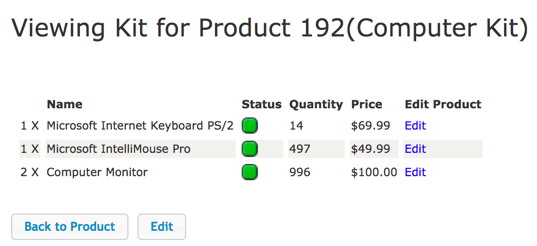 Zen Cart Kitbuilder Admin Panel