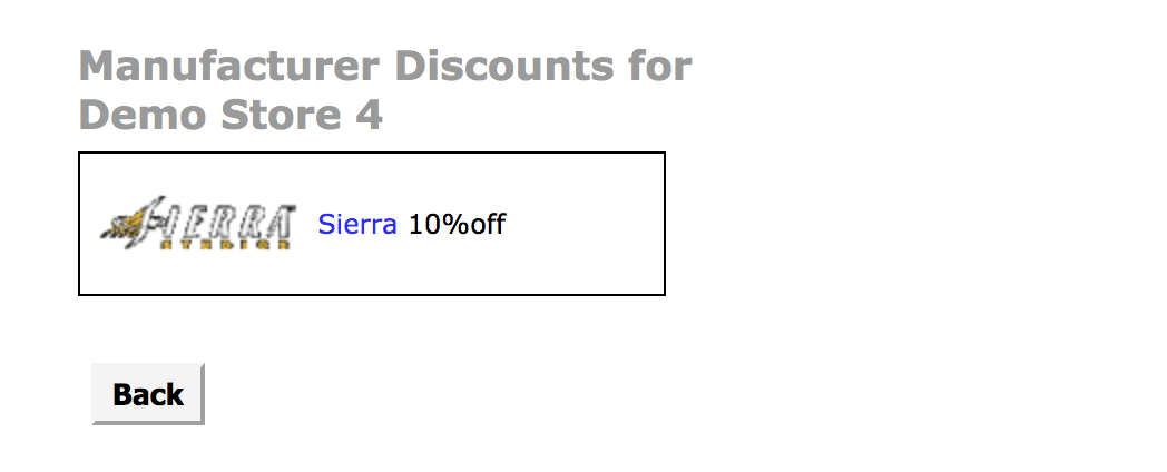 Zen Cart Manufacturer Discounts