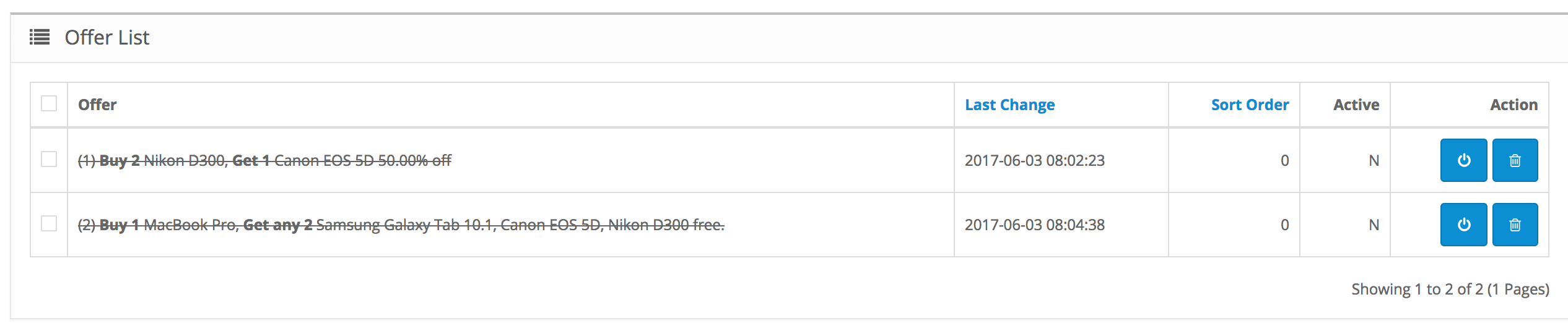 OpenCart Discount Chooser Admin Panel