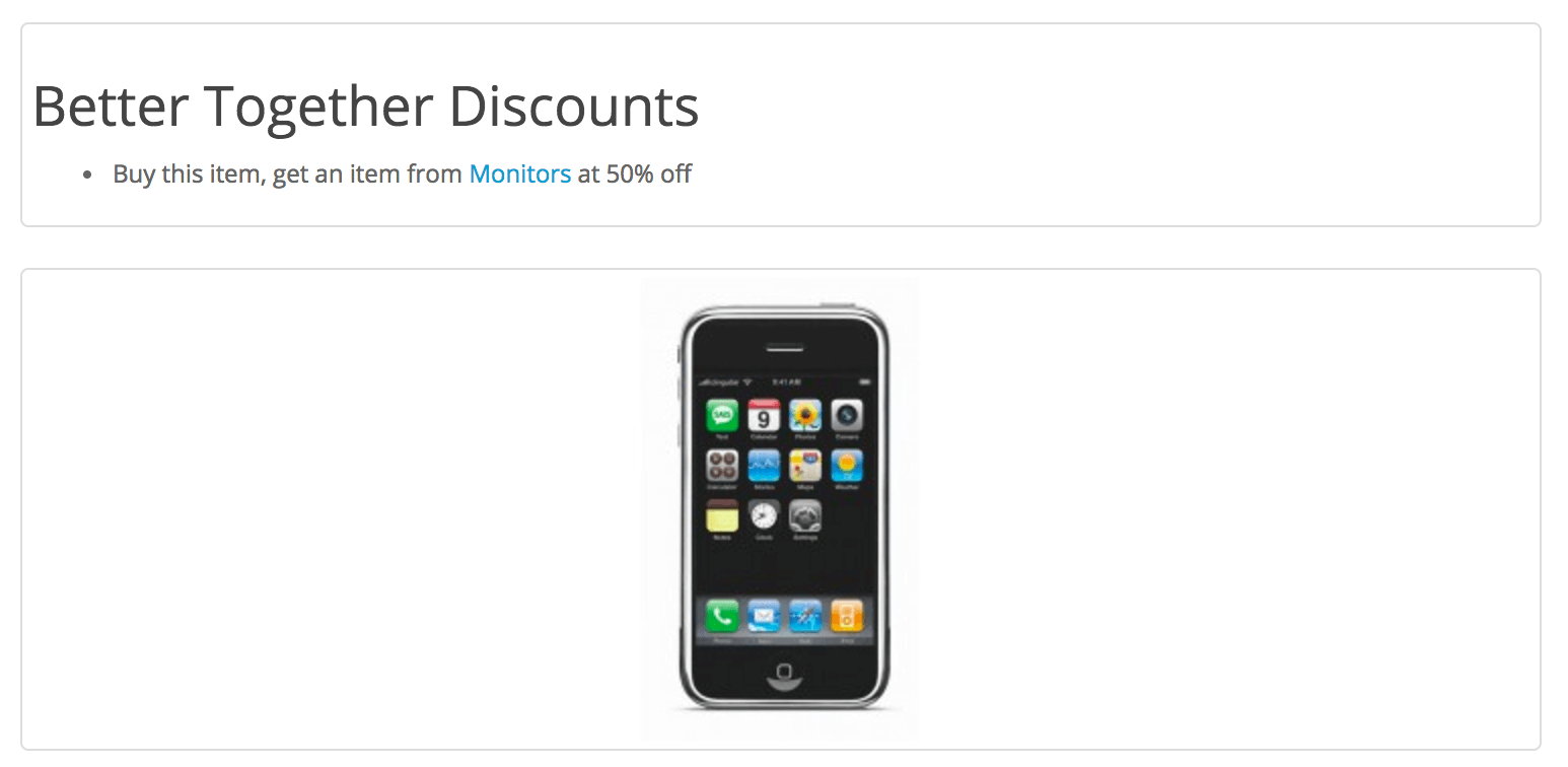 Display of Better Together discount