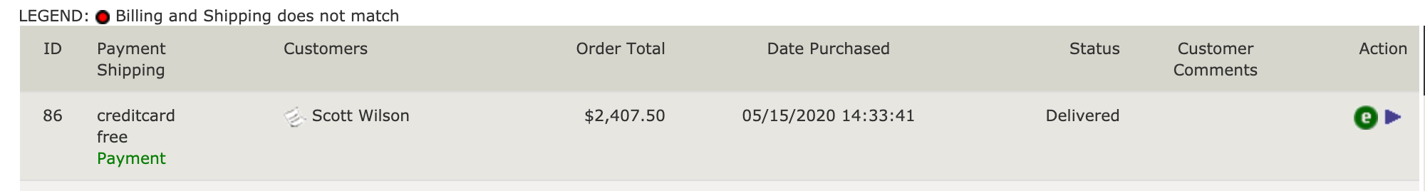 Zen Cart Make a Payment in admin order list