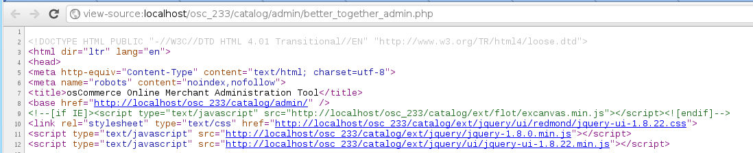 osCommerce Better Together Admin Installation Failure