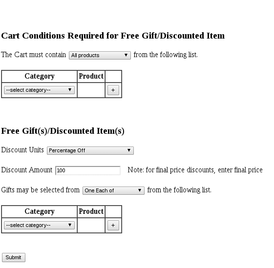 osCommerce Discount Chooser Admin Panel