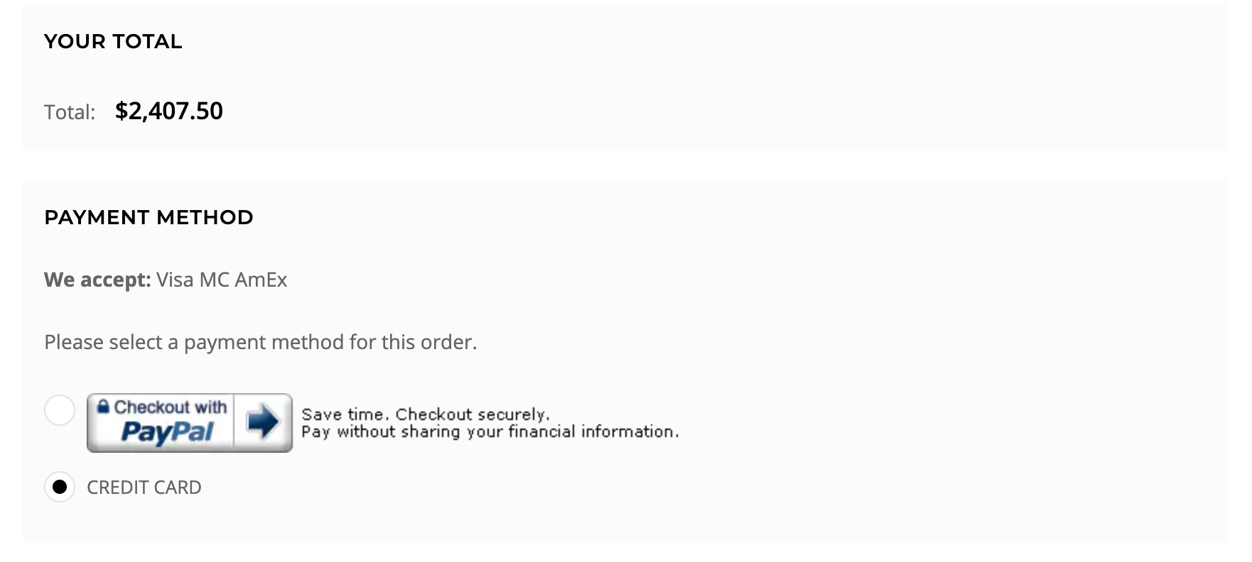 Zen Cart Make a Payment showing on checkout page