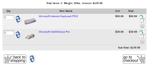 Zen Cart Cart with no Discount Preview extension installed