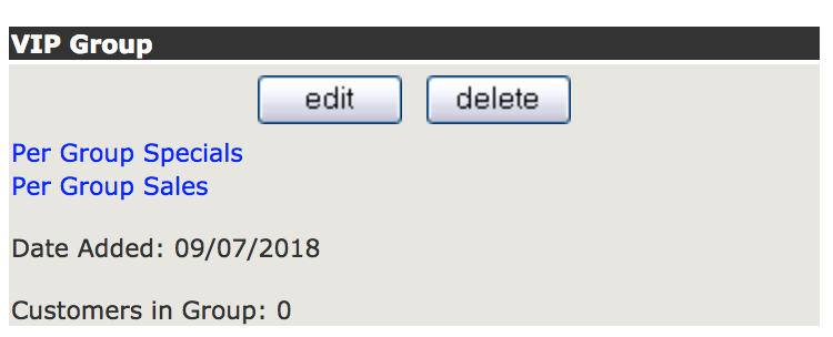 Zen Cart Per User Group Specials