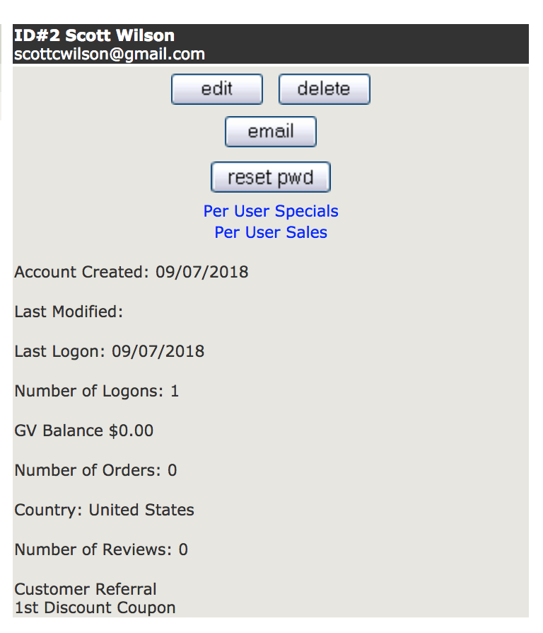 Zen Cart Per User Group Specials