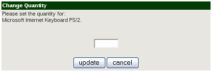 Zen Cart Quick Quantity Update