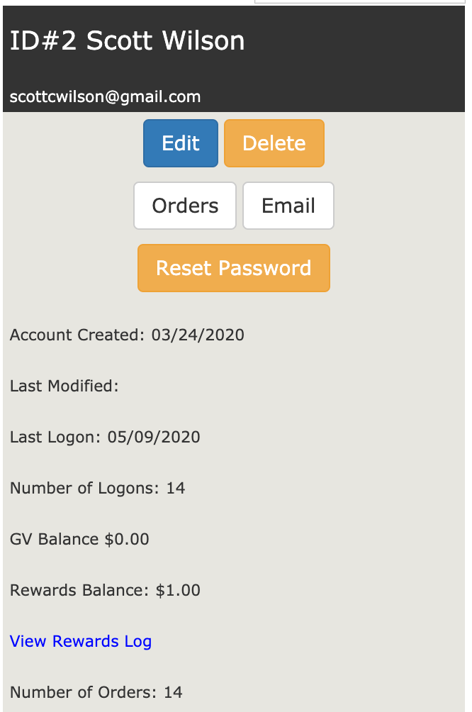 Zen Cart Reward Points showing on admin customers page
