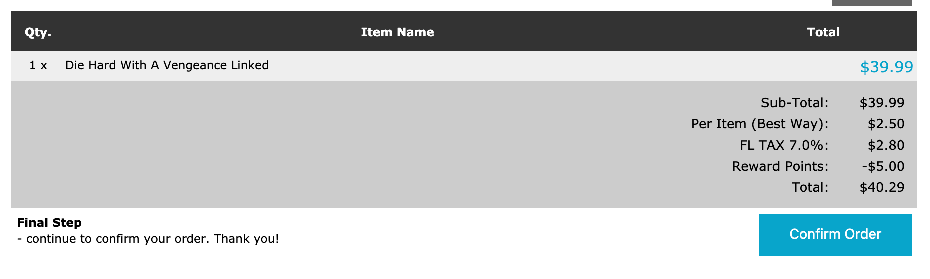 Zen Cart Reward Points showing on checkout confirmation page