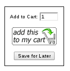 Zen Cart Product Info Page showing Save For Later