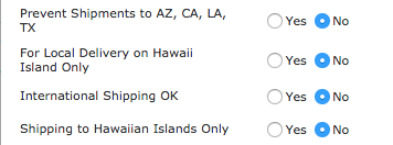 Zen Cart Restricted Shipping - specific configurations