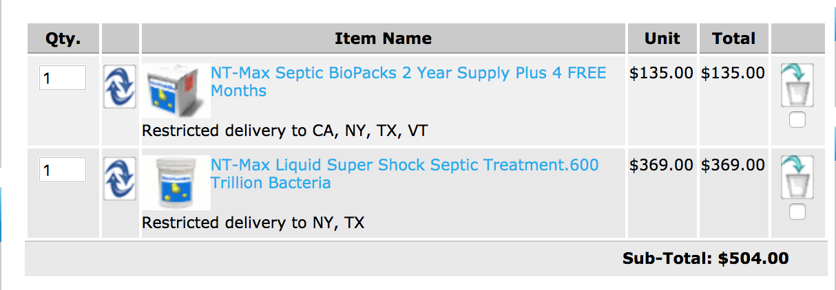 Zen Cart Shipping Restrictions - by state