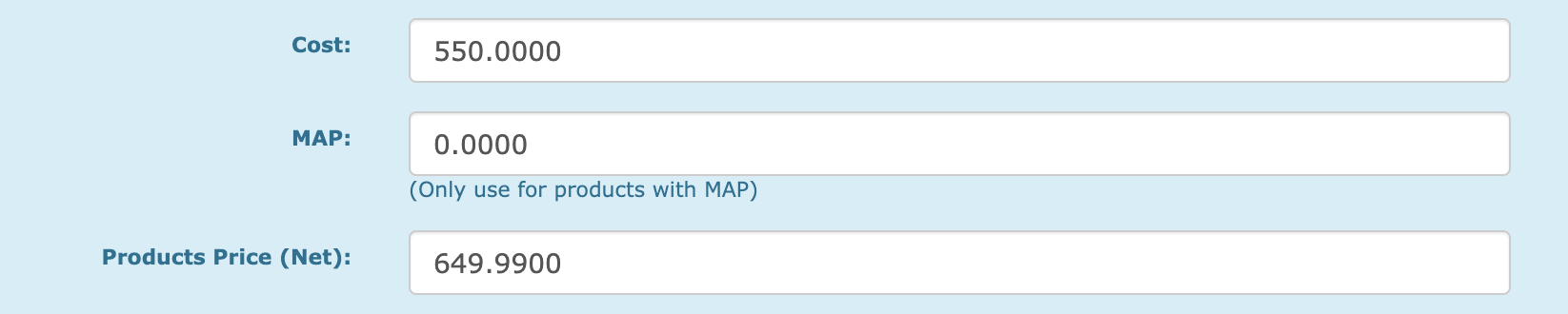 Zen Cart Product Costs - tracking