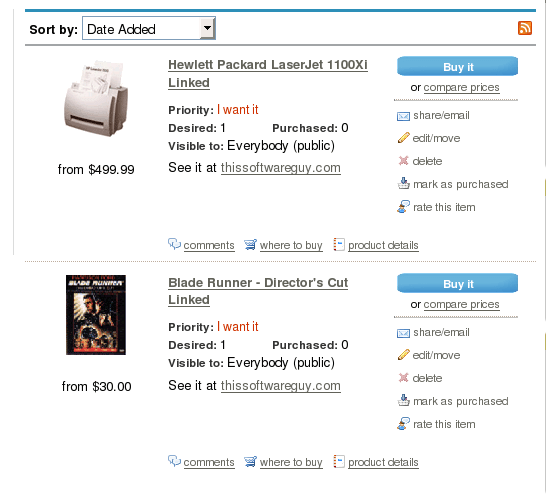 Wishpot Main Screen