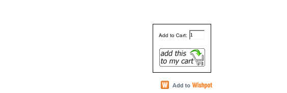 Wishpot button on product info page
