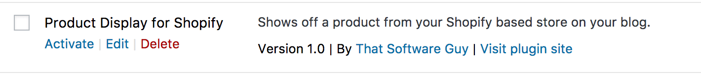 WordPress Configuration - Product Display for Shopify