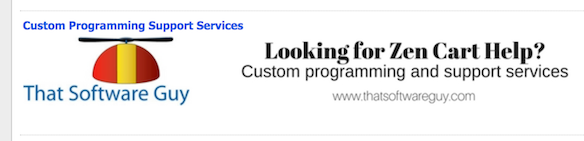 My Zen Cart forum ad