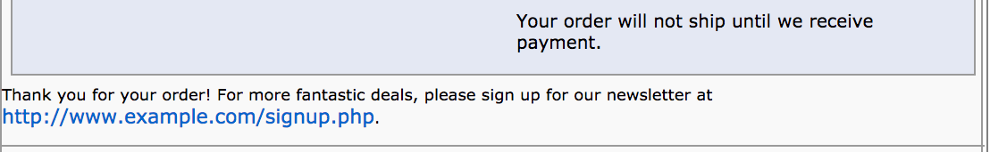 Zen Cart Order Message