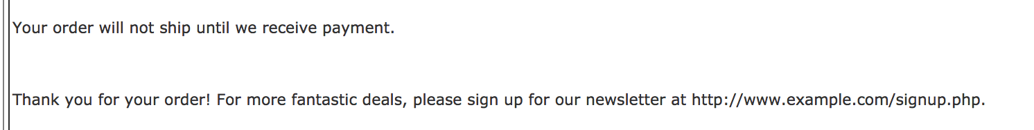 Zen Cart Order Message