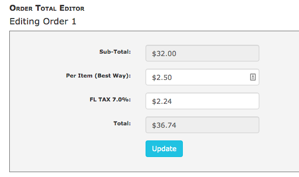 Zen Cart Order Total Edit Main Page