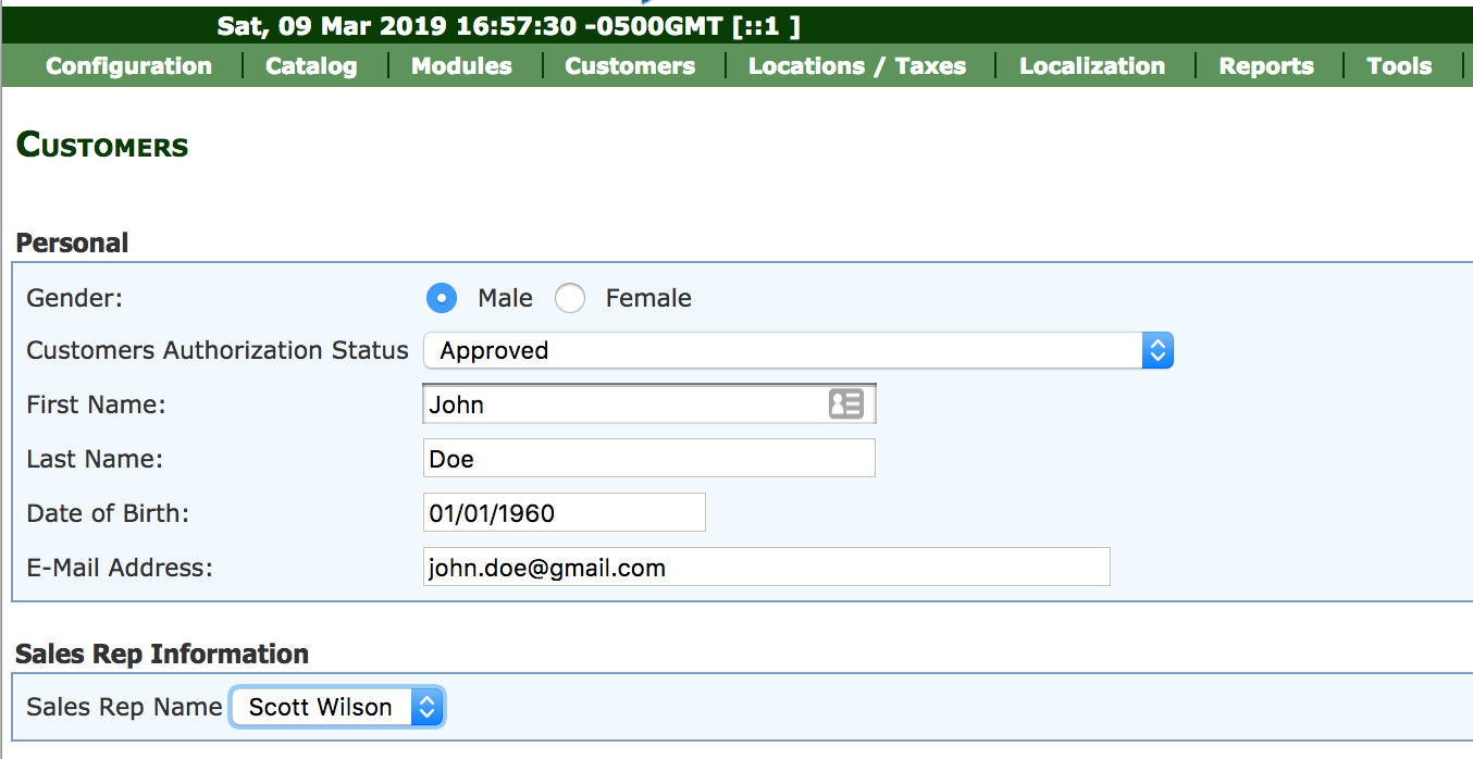 Zen Cart Assign Customers to Reps