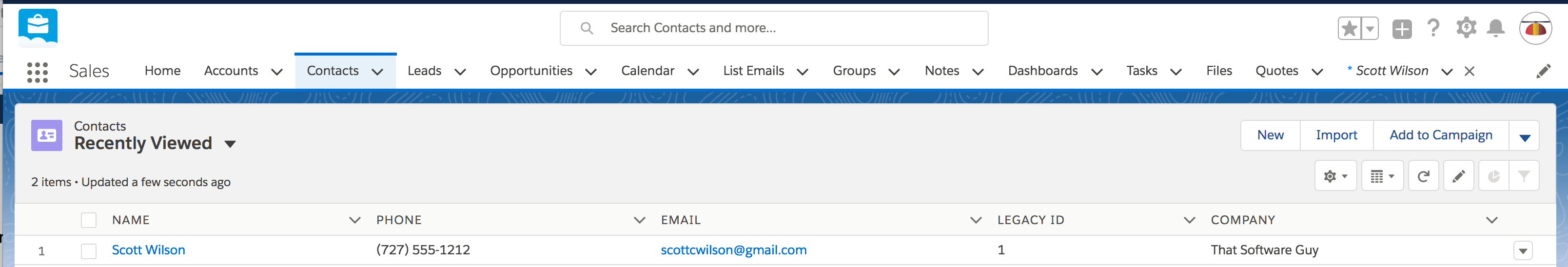 Zen Cart Customers in Salesforce
